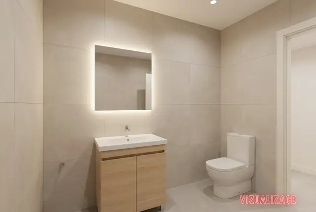Vizualizace: koupelna s WC